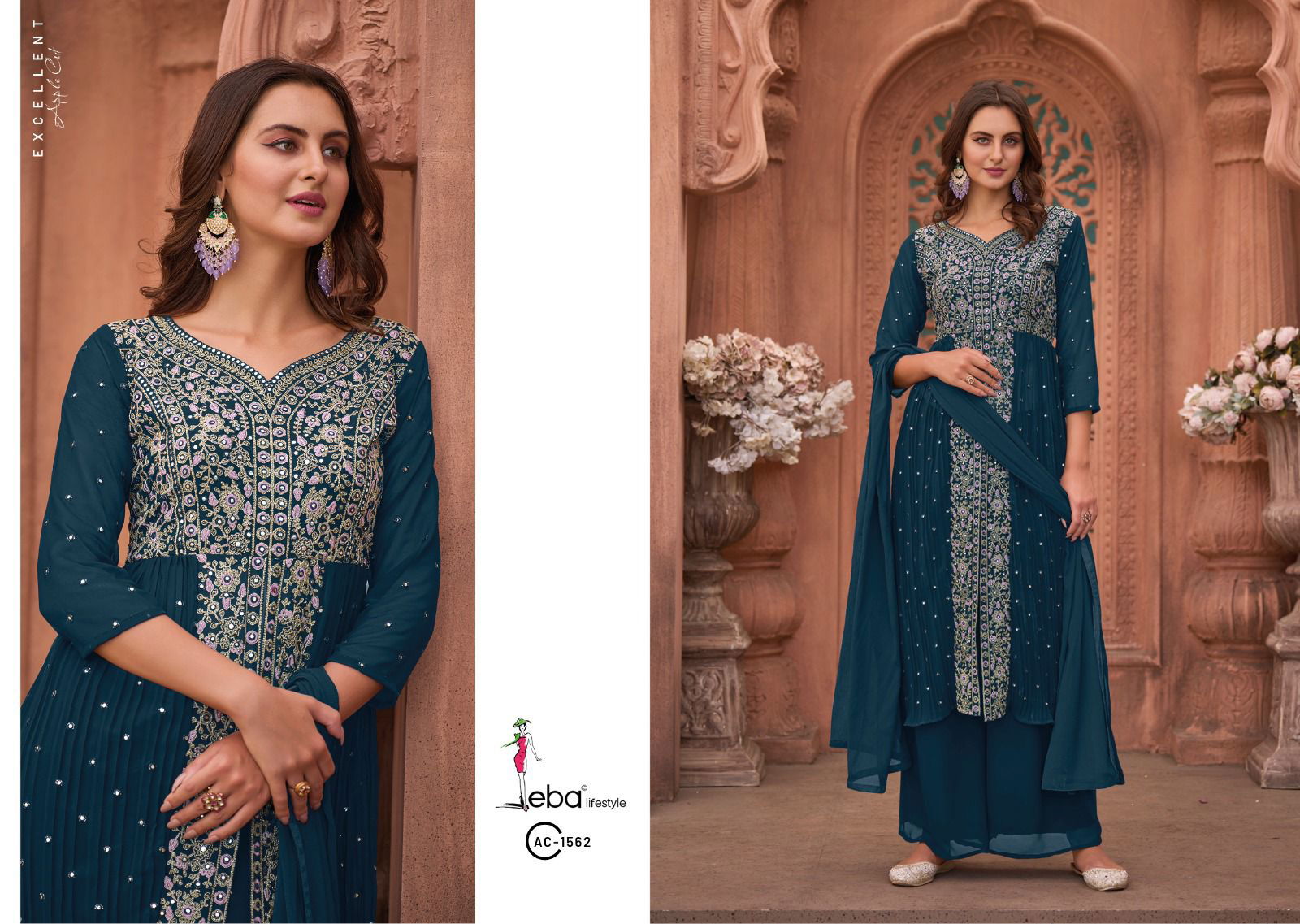 Apple Cut Vol 1 By Eba Ac-1561 To Ac-1564  Wedding Salwar Suits